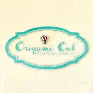 Origami Owl Silver Pink Red Hot Air Balloon Necklace Bracelet Charm